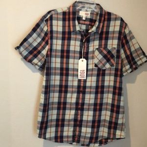 Men’s flannel plaid short sleeve 1901‎ Shirt